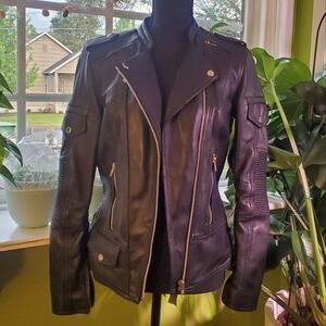 Women's Soft Leather Motorcycle Jacket
